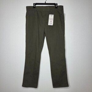 NWT Gloria Vanderbilt Women's Shape Effect Pull-On Straight-Leg Jeans - Olive